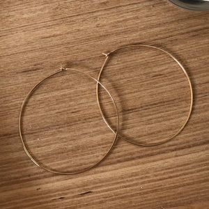 large 14K gold filled light hoop earrings